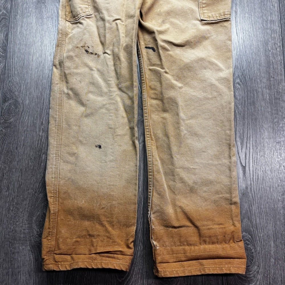 Vintage Carhartt Pants Mens 30x34 Carpenter Original Faded Canvas B11 BRN Y2k - Picture 5 of 11